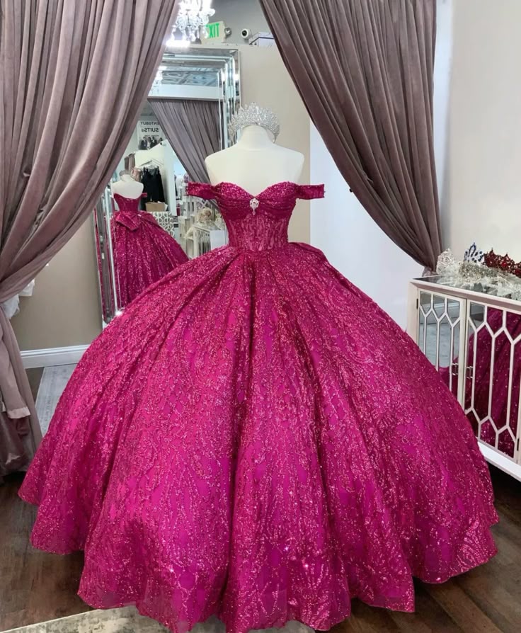 Off Shoulder Quinceanera Dress Luxury Lace Sequin Sweet 16 Ball Gown fg5482