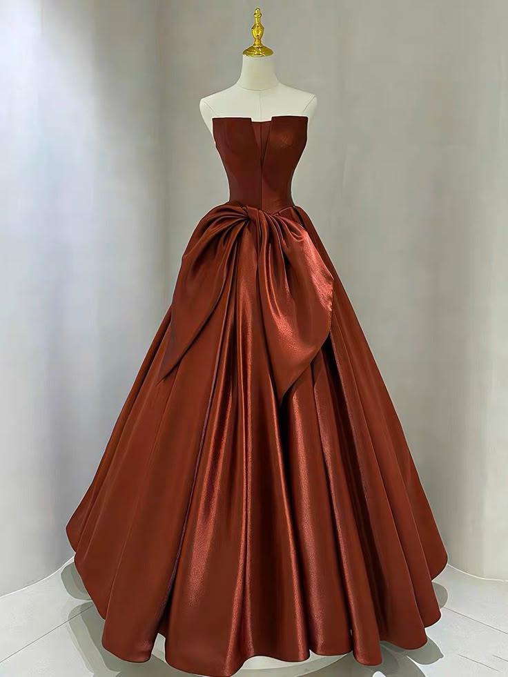 Evening Dress, Chic Party Dress, Strapless Prom Dress,satin Formal Dress,custom Made fg6752