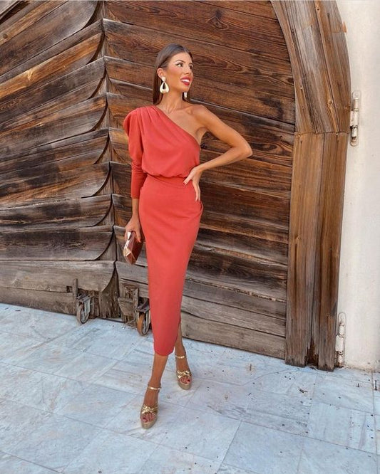 Robe de soirée asymétrique, robe de soirée sexy et formelle, fg5458