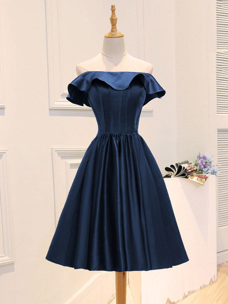 A-Line Satin Short Prom Dress, Homecoming Dress fg6414 formalgowns A-Line Satin Short Prom Dress, Homecoming Dress fg6414 formalgowns