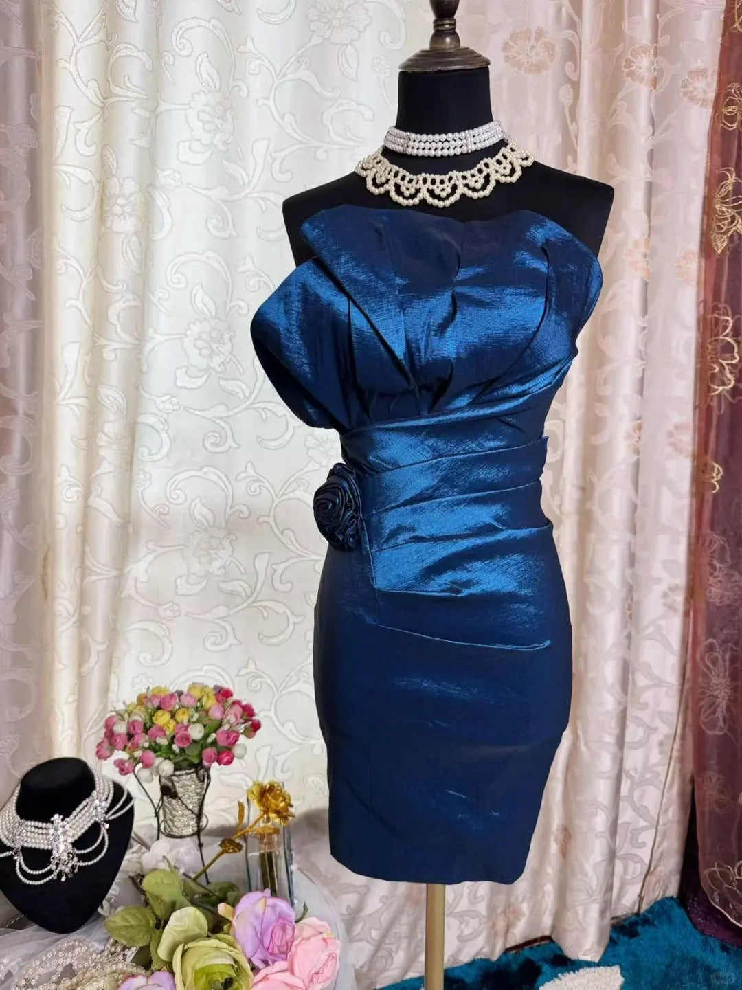 Royal Blue Birthday Outfit Short Evening Dress Short Party Dress Vinta formalgowns Royal Blue Birthday Outfit Short Evening Dress Short Party Dress Vinta formalgowns