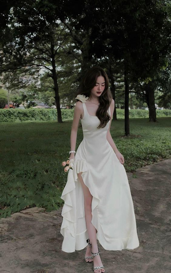 A line Ivory Asymmetric Ruffled Prom Evening Dresses For Women fg6230 formalgowns A line Ivory Asymmetric Ruffled Prom Evening Dresses For Women fg6230 formalgowns