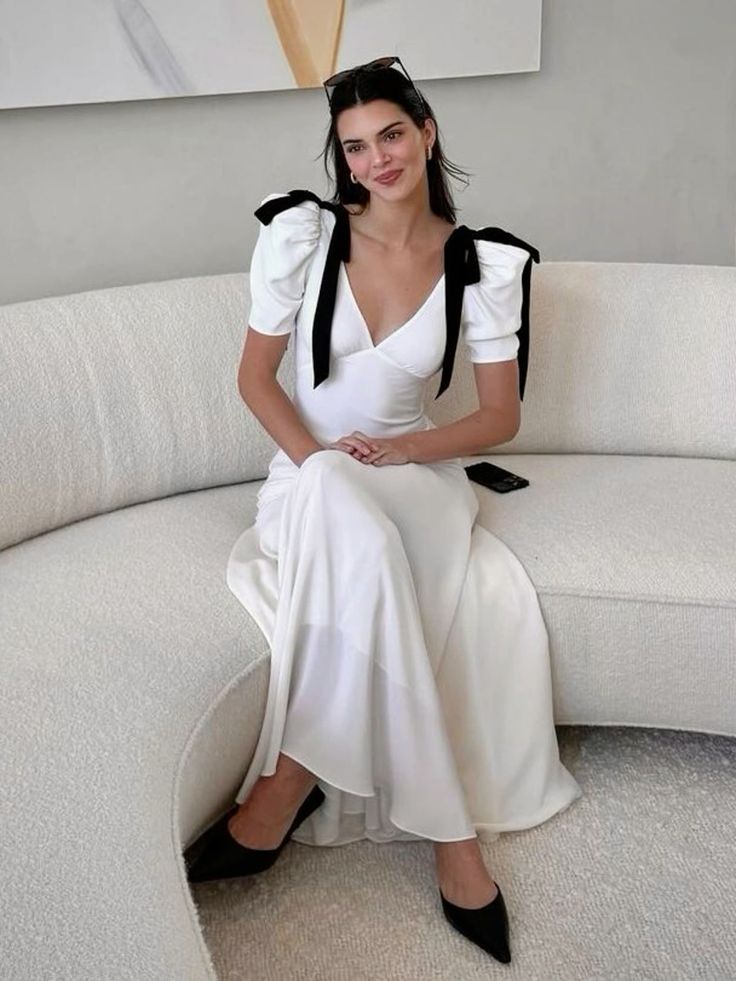 Maxi Dress for Women V-neck Puff Sleeve Elegant Party New Fashion Evening Dress fg5978