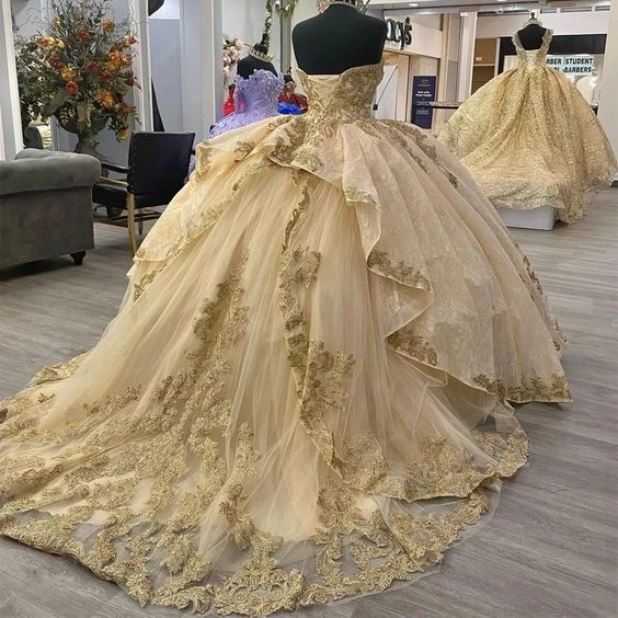 Quinceanera Dresses Sequined Lace Appliques Off Shoulder Lace-up Corse formalgowns Quinceanera Dresses Sequined Lace Appliques Off Shoulder Lace-up Corse formalgowns
