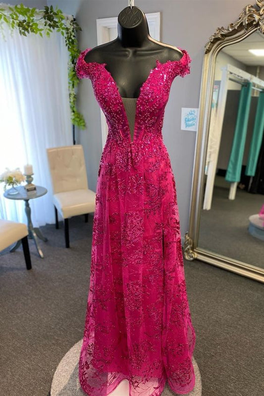 Robe de bal longue trapèze à épaules dénudées fg5900