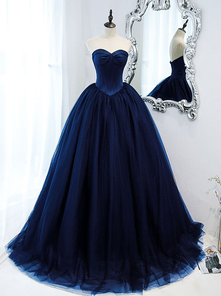 Schwarzes langes Ballkleid aus Tüll mit herzförmigem Ausschnitt, schwarzes formelles Abendkleid fg5446