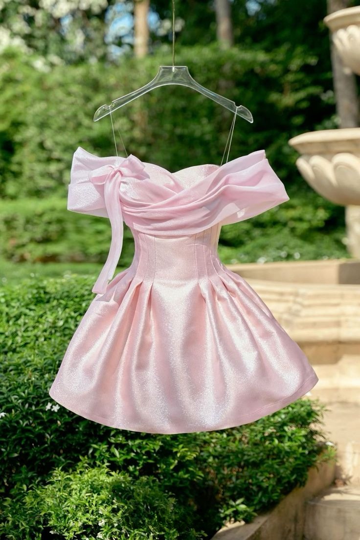 A Line Pink Off Shoulder Homecoming Dress Short Party Dress fg7634 formalgowns A Line Pink Off Shoulder Homecoming Dress Short Party Dress fg7634 formalgowns