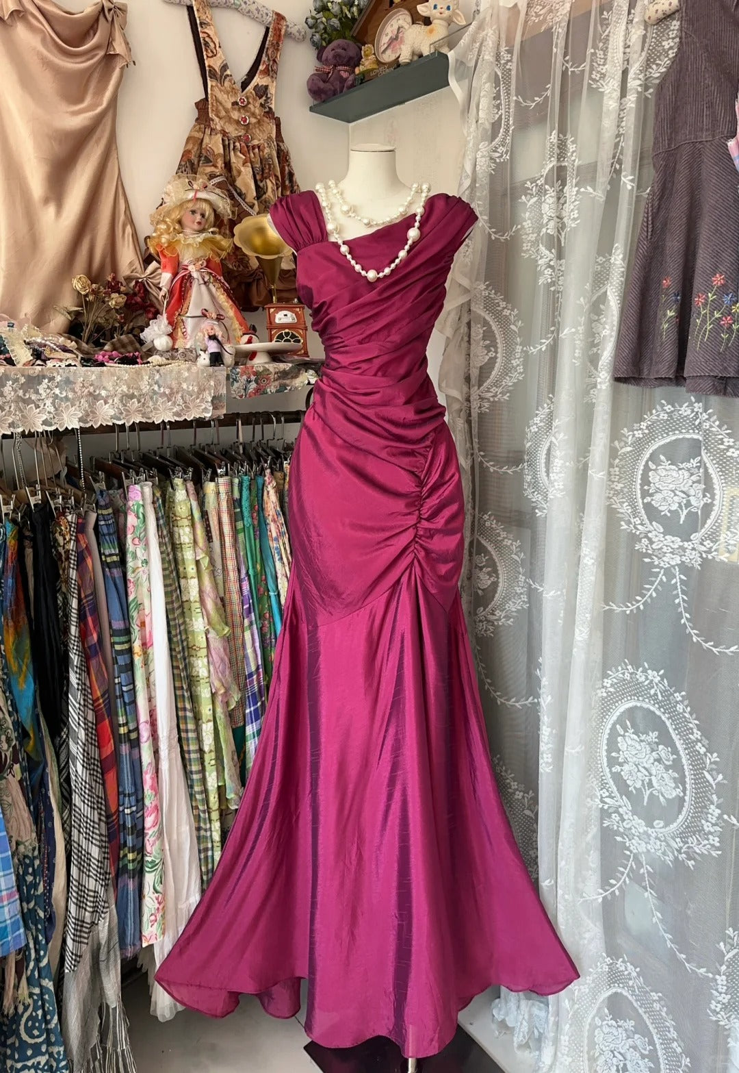 vintage mermaid prom dresses Vintage Black Off-The-Shoulder Mermaid Prom Dresses Sheath Long With High Split