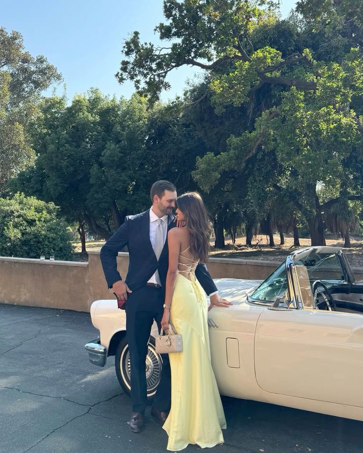 Robe de bal à bretelles jaunes, robe de soirée longue, fg6559
