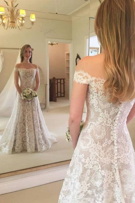 Robe de mariée sirène en dentelle, style bohème chic, gracieuse, fg6113