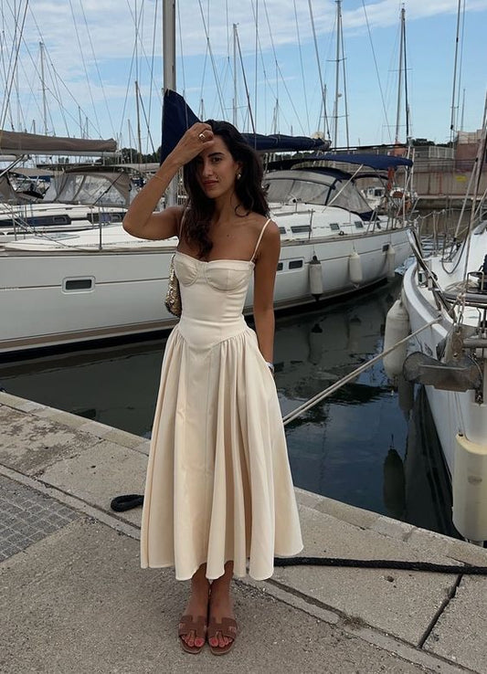 Robe de bal trapèze en satin, robe de soirée tendance fg6087
