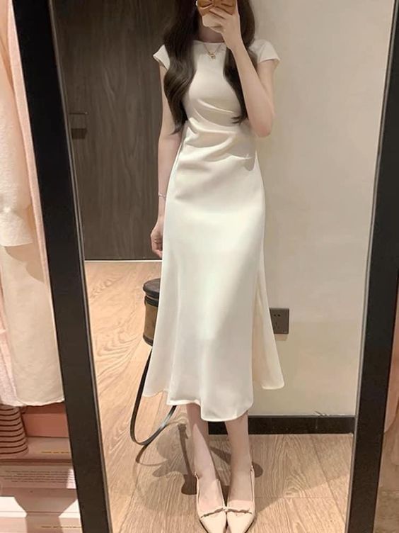 Schlichtes Ballkleid, weißes Abendkleid fg6040