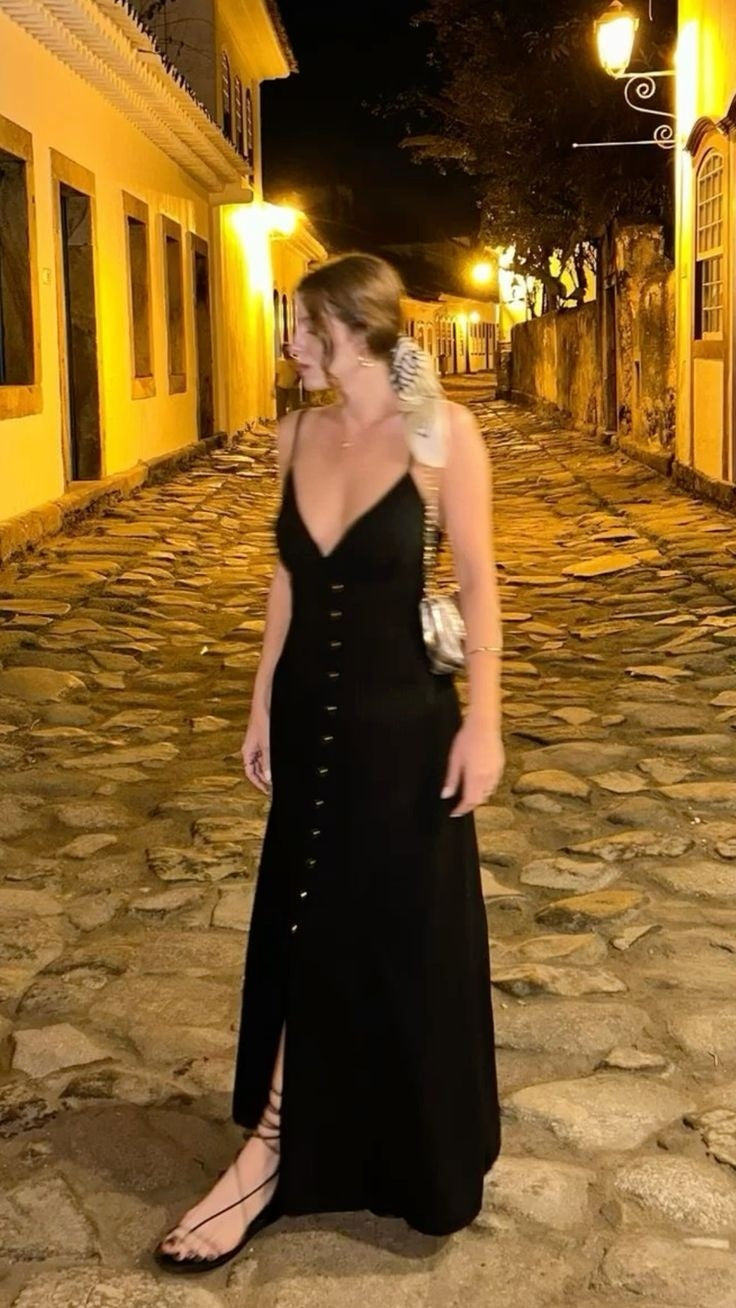 A Line Black Simple Prom Dress New Arrive Party Dress Evening Dress fg7938