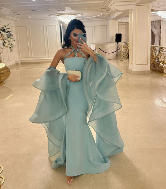 Robe de bal sirène de luxe, robe de soirée perlée, robe d'anniversaire de luxe fg5994