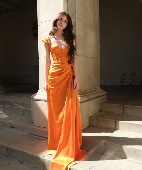 Classy orange dresses shop
