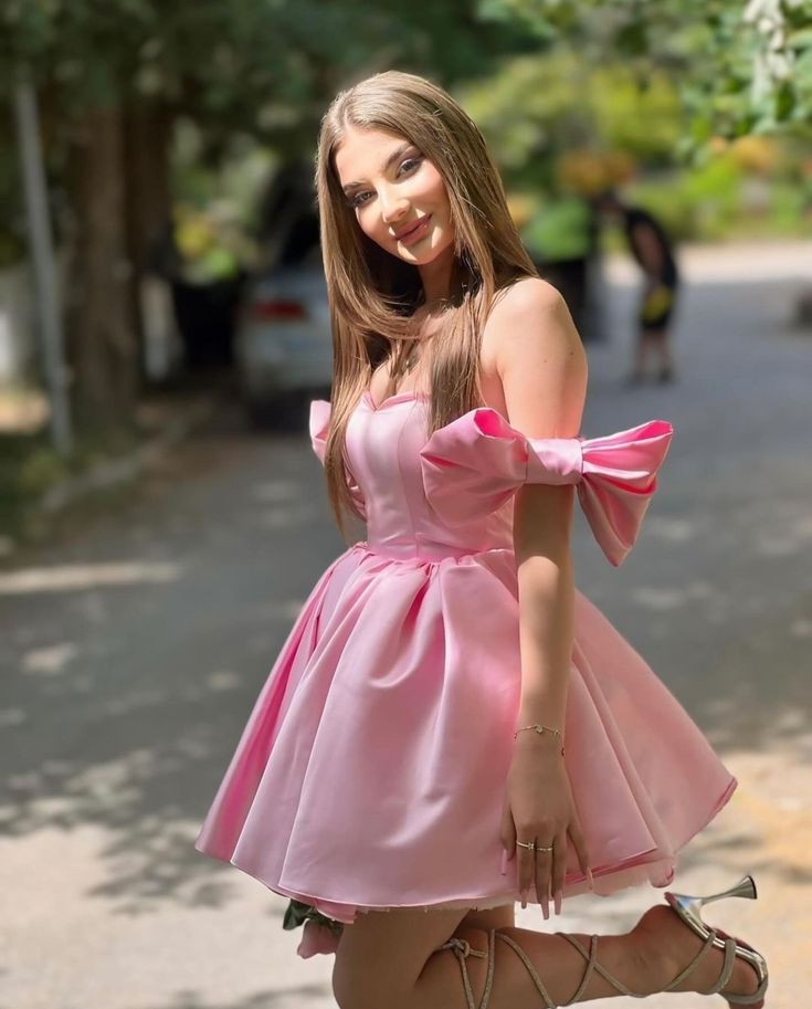 Pink Birthday Outfit Short Evening Dress Cocktail Dresses Short Party formalgowns Pink Birthday Outfit Short Evening Dress Cocktail Dresses Short Party formalgowns