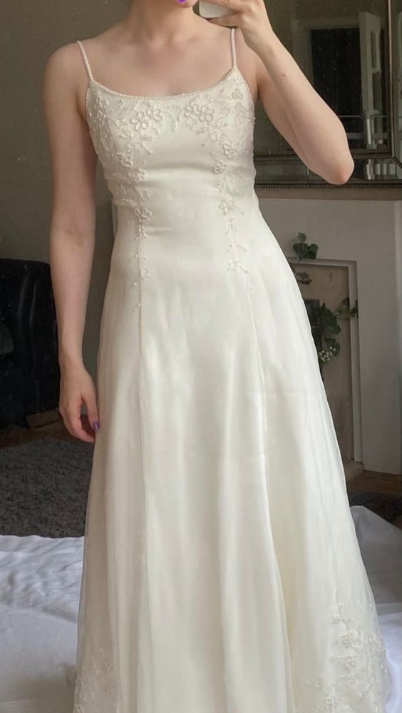 Ivory Straps Long Party Dress Evening Gowns fg6618
