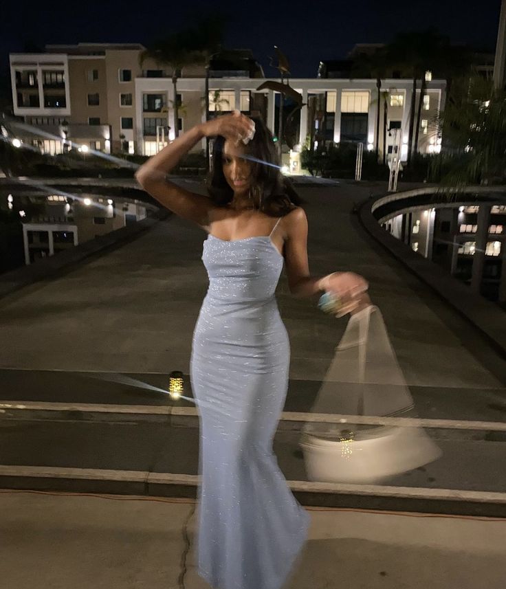 Light Sky Blue Long Prom Party Dress Long Evening Dress fg8077