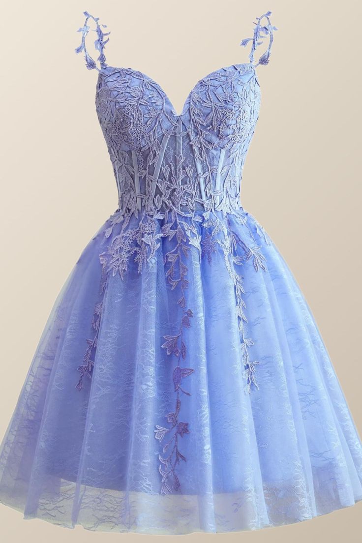 short lace prom dress Straps Lace Appliques A-line Short Prom Dress fg5929 – formalgowns
