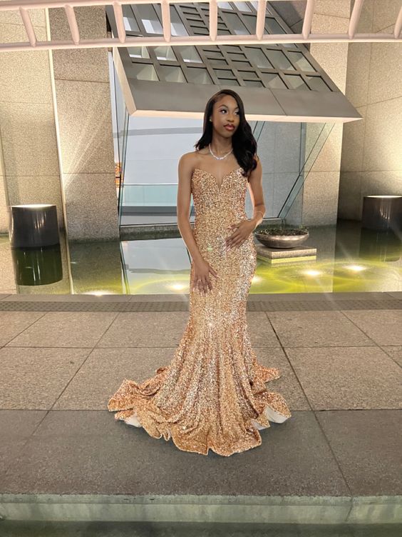 Gorgeous Gold Sequins Mermaid Prom Dresses fg5487 formalgowns Gorgeous Gold Sequins Mermaid Prom Dresses fg5487 formalgowns