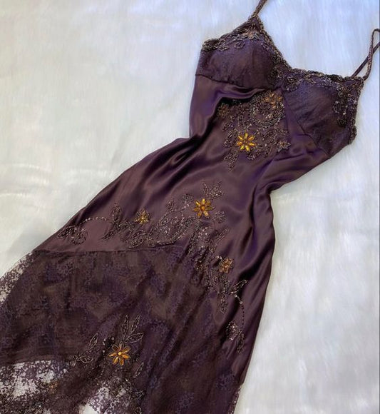 Robe de bal vintage à bretelles trapèze, tenue d'anniversaire fg6460