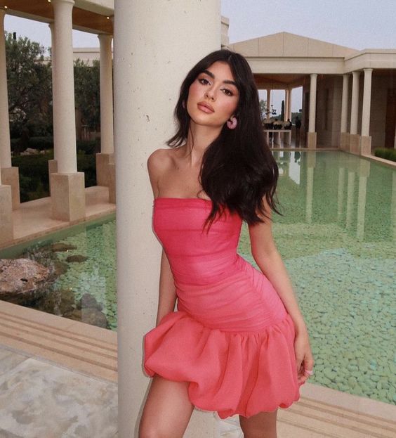 sexy strapless mini dress Short Mermaid Strapless Mini Sleeveless Open Back Sexy Homecoming Dress