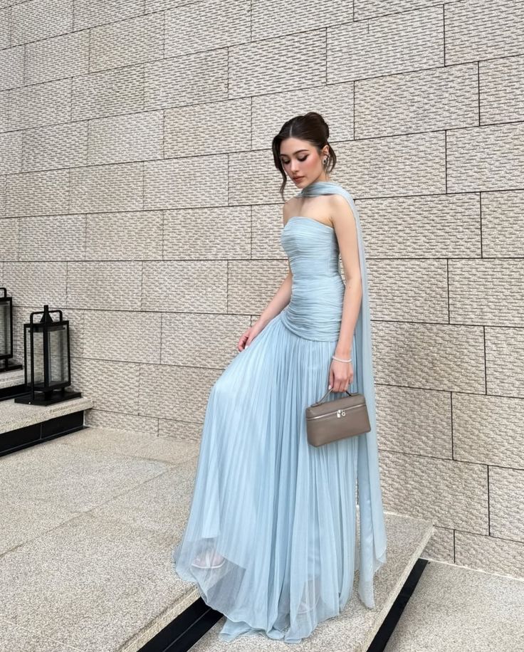 Light Sky Blue Long Prom Dress Evening Party Dresses With Scarf fg7696 formalgowns Light Sky Blue Long Prom Dress Evening Party Dresses With Scarf fg7696 formalgowns