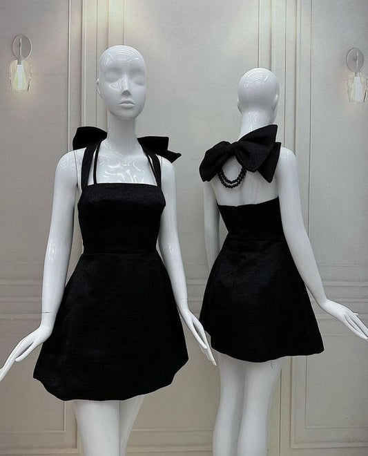 Robe de bal courte noire, fg6251