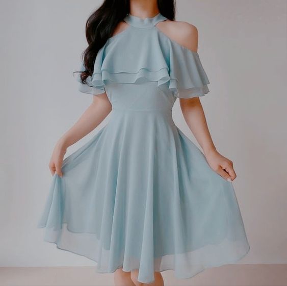 Dreamy flowy halter neck dress Homecoming Dress Party Dress fg5393 formalgowns Dreamy flowy halter neck dress Homecoming Dress Party Dress fg5393 formalgowns