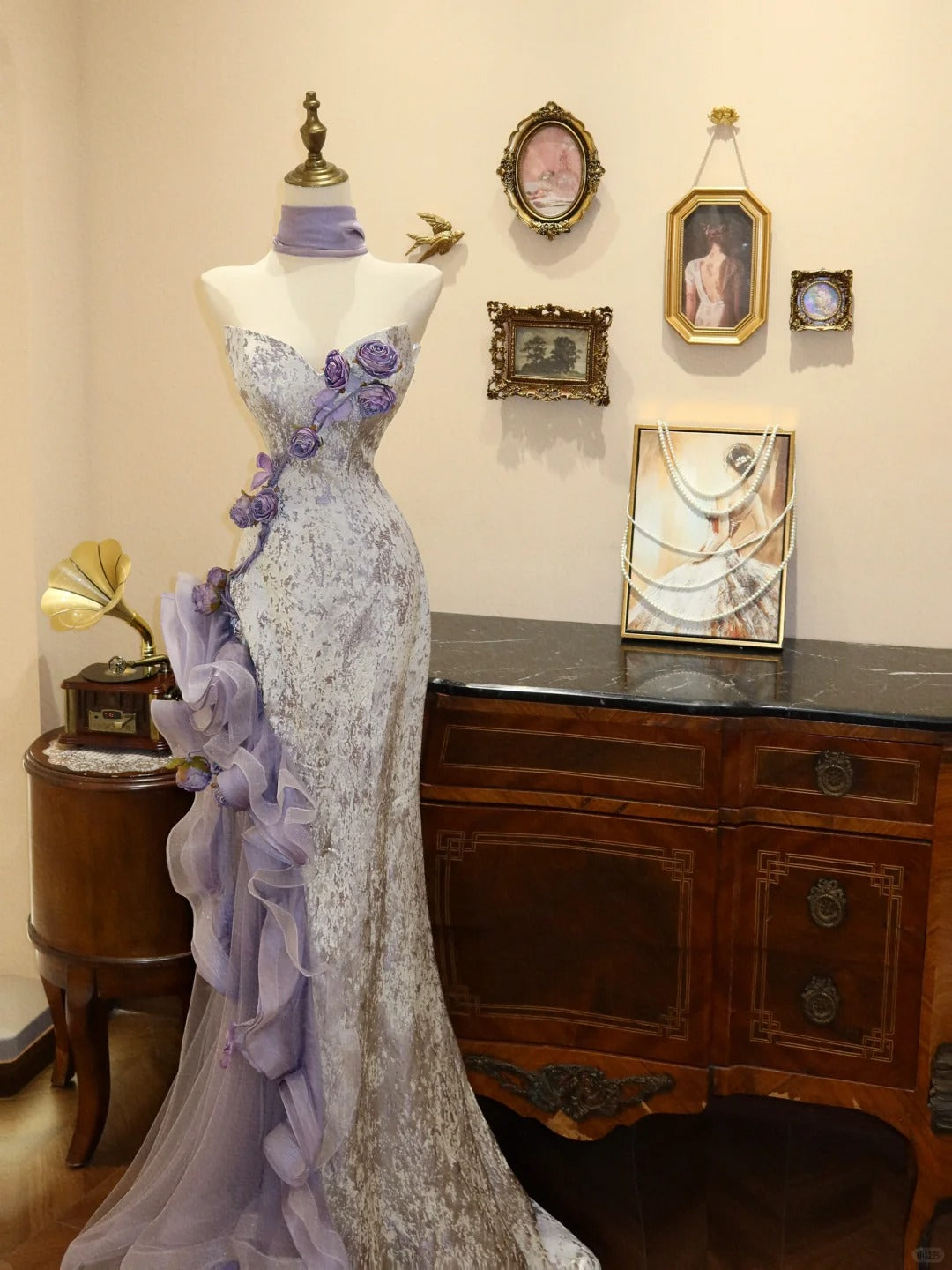 Lilac Strapless Long Prom Dresses Vintage Formal Evening Dress fg7589 formalgowns Lilac Strapless Long Prom Dresses Vintage Formal Evening Dress fg7589 formalgowns