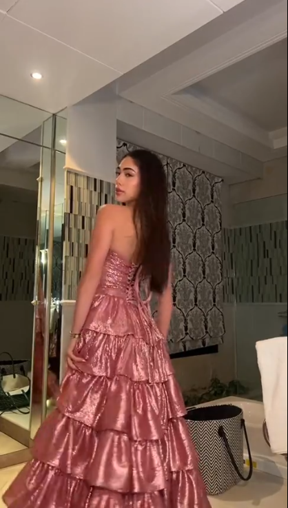 A Line High Low Pink Strapless Prom Party Dress Evening Dress fg8092