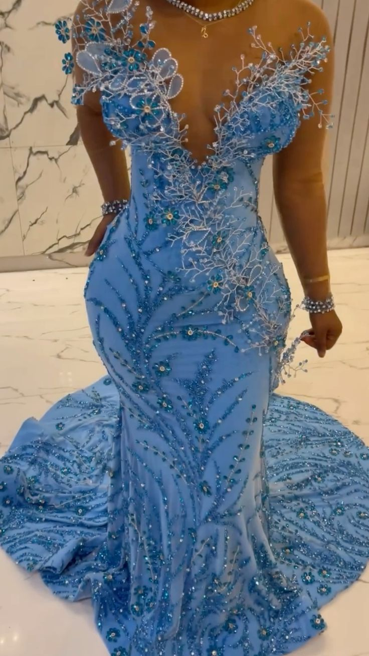 Mermaid Sequin Evening Dress Black Girl Long Prom Party Dress Graduation Dress fg8380