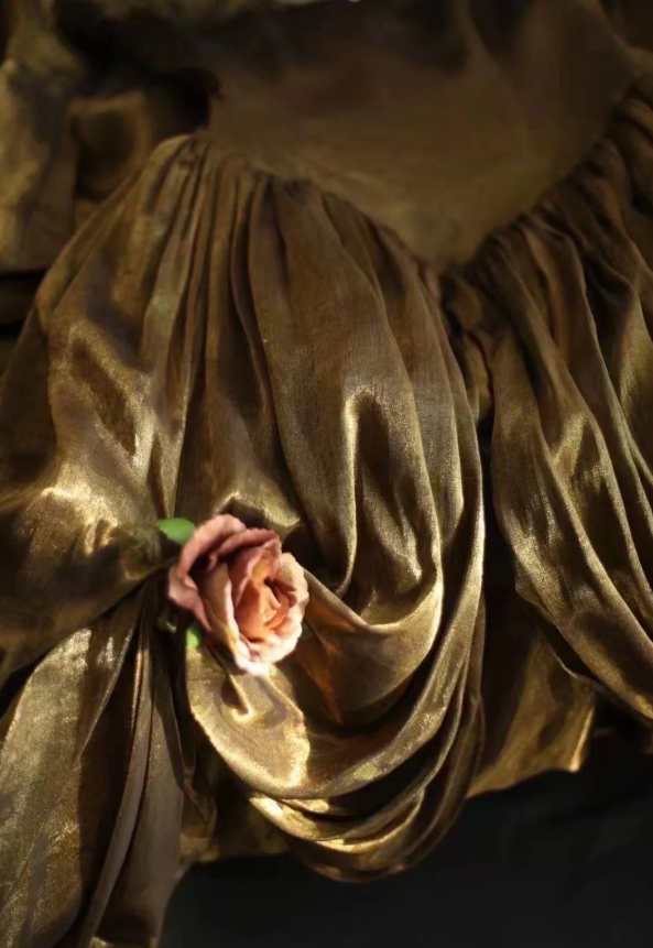 Robe de soirée en velours vert à manches longues, style rétro et élégant, fg8341