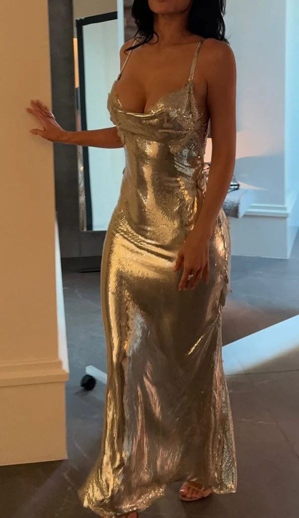 Robe de soirée longue sirène colorée à paillettes, tenue de remise de diplôme fg8362