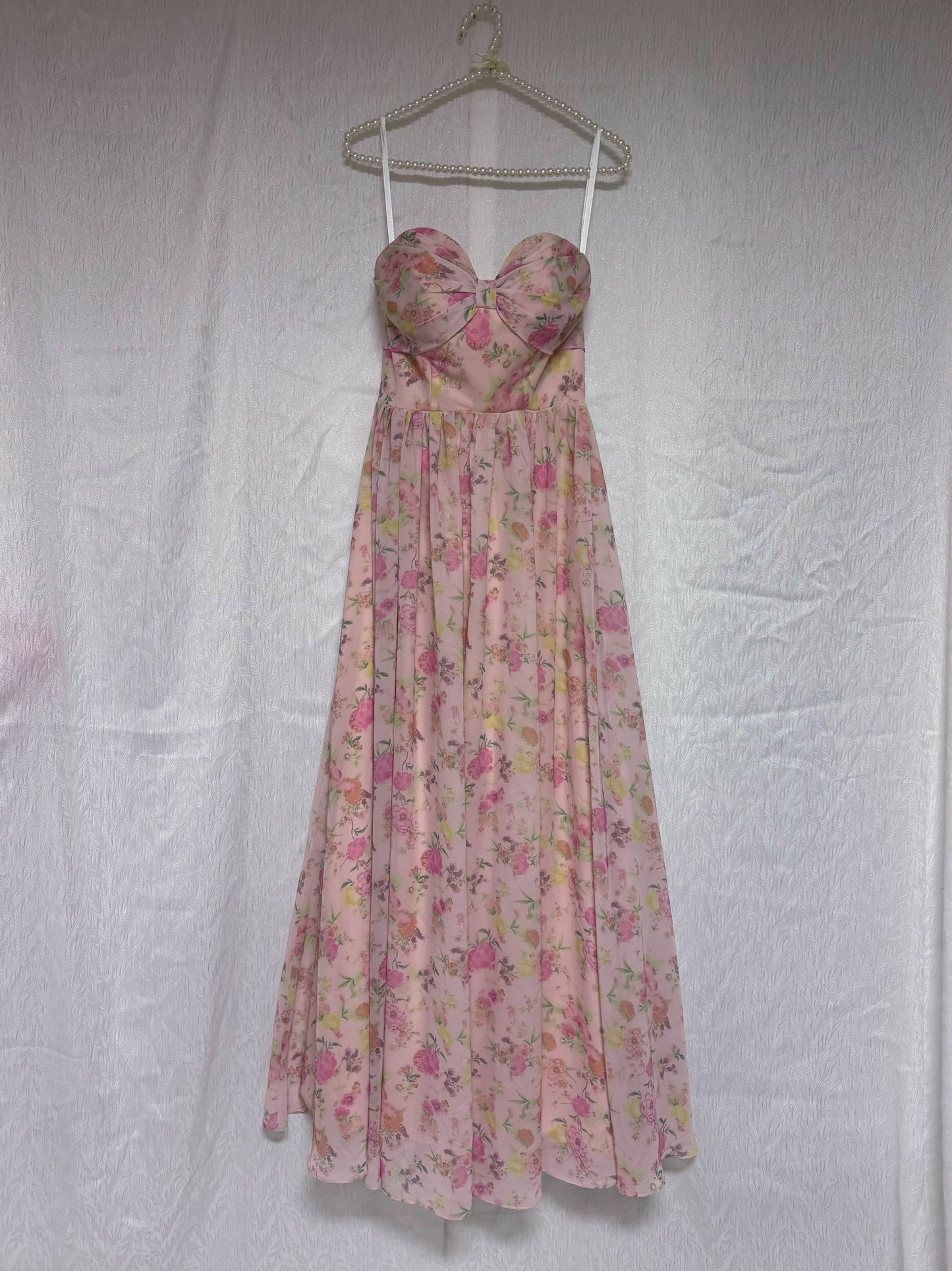 Chiffon Flora Prom Party Dress Sweetheart Neck Evening Dress fg8752