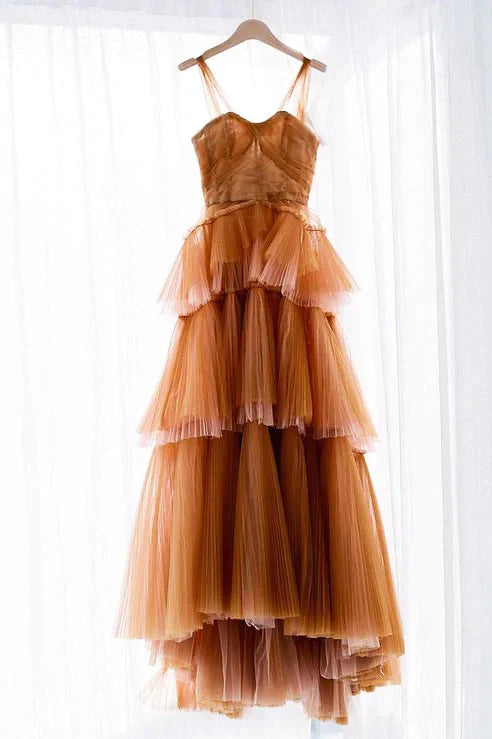 A-Line Princess sweetheart long prom dress, evening dress fg936