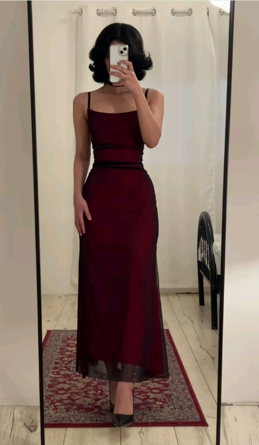 Robe fourreau vintage noire et rouge de soirée formelle fg6888