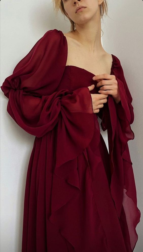 Beautiful Vintage Romantic A-line Burgundy Prom Dress Evening Dress fg formalgowns Beautiful Vintage Romantic A-line Burgundy Prom Dress Evening Dress fg formalgowns