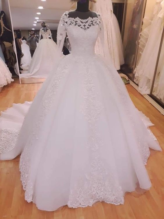 A Line Lace Wedding Dresses Poofy Dress fg4879 formalgowns A Line Lace Wedding Dresses Poofy Dress fg4879 formalgowns