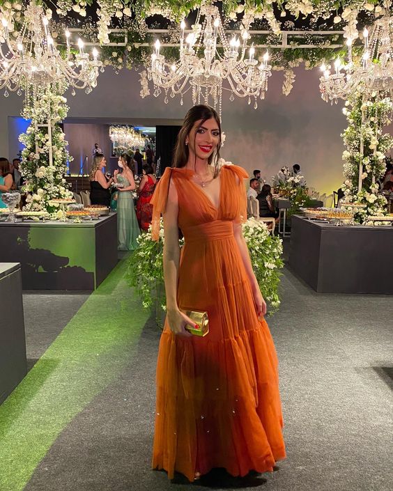 Women's Prom Dresses, Orange Long Sexy Formal Occasion Dress fg4631