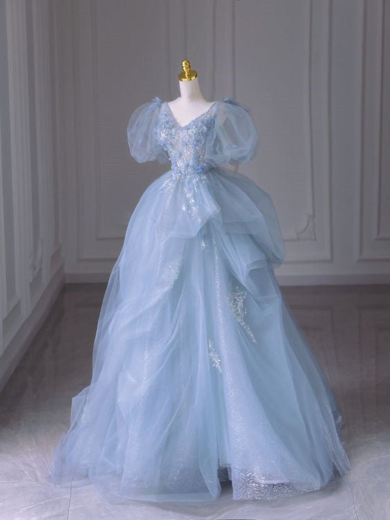 Blue Prom Dresses V Neck Long Evening Gown fg4890 formalgowns Blue Prom Dresses V Neck Long Evening Gown fg4890 formalgowns