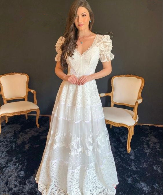 Robe de soirée trapèze pour femme, robe de mariée fg4645