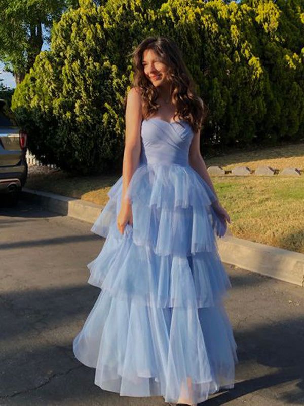 Popular Blue A-line Sweetheart Maxi Long Party Prom Dresses,Evening Dr formalgowns Popular Blue A-line Sweetheart Maxi Long Party Prom Dresses,Evening Dr formalgowns