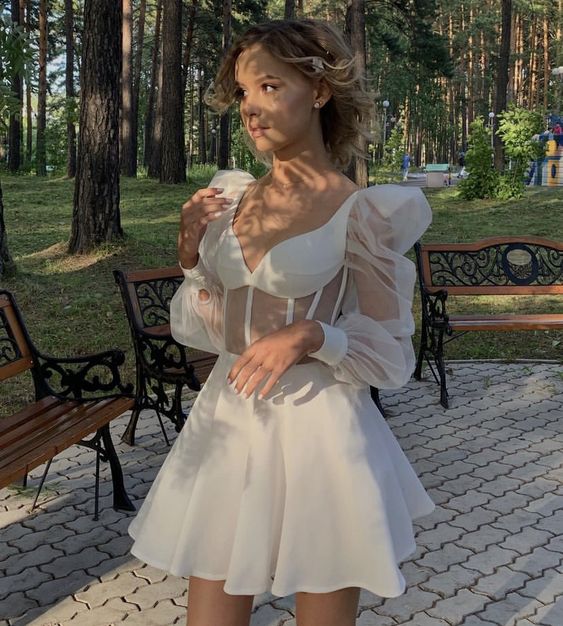 Homecoming Dresses Long Sleeves Short Prom Dress, Homecoming Dresses f formalgowns Homecoming Dresses Long Sleeves Short Prom Dress, Homecoming Dresses f formalgowns