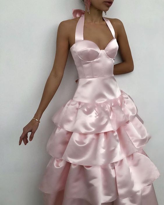 Elegant Formal Sleeveless Satin Evening Dress Pink fg4400 formalgowns Elegant Formal Sleeveless Satin Evening Dress Pink fg4400 formalgowns