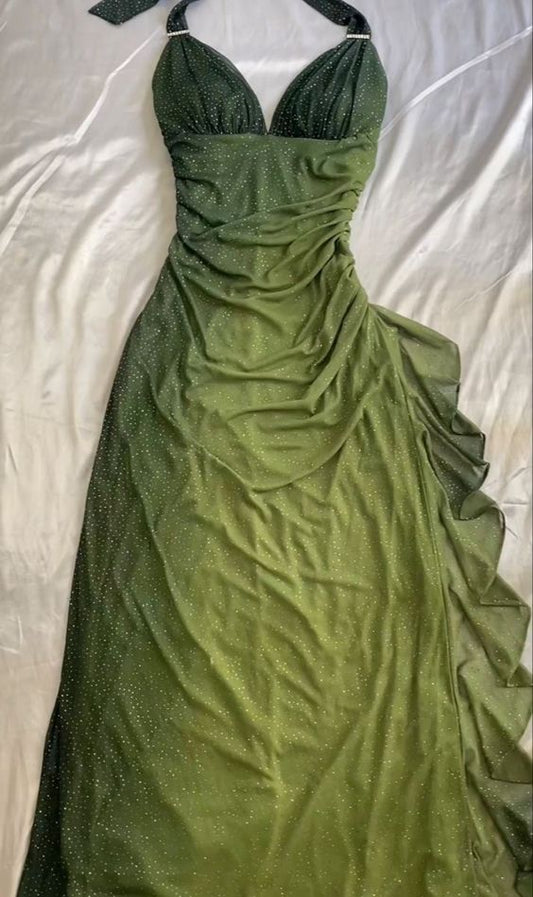 Schöne Neckholder-Geburtstagspartykleider Chiffon-Ballkleider fg4729