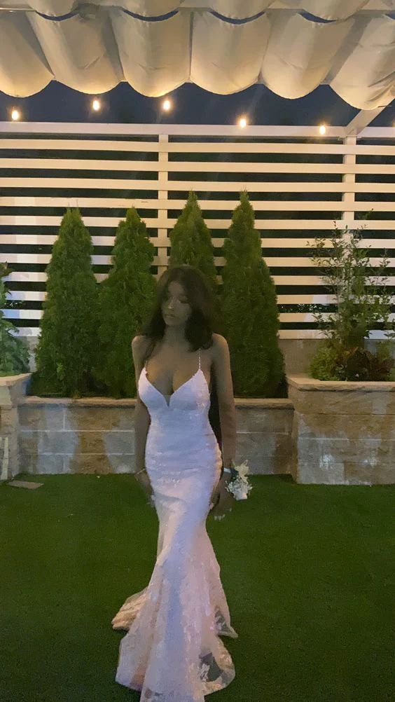 Sexy Mermaid Spaghetti Straps Sleeveless Lace Pink Prom Dress Birthday formalgowns Sexy Mermaid Spaghetti Straps Sleeveless Lace Pink Prom Dress Birthday formalgowns