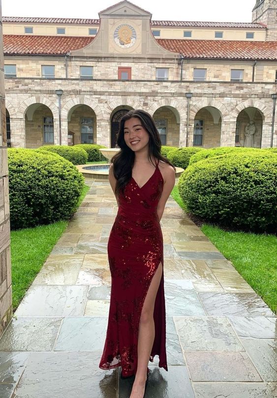 Spaghetti Straps Long Wine Red Prom Dress Birthday Outfits fg4880 Spaghetti Straps Long Wine Red Prom Dress Birthday Outfits fg4880