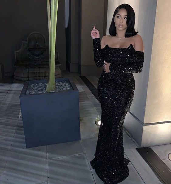 Elegant Black Sequins Mermaid Prom Dress,Black Formal Gown fg5266 formalgowns Elegant Black Sequins Mermaid Prom Dress,Black Formal Gown fg5266 formalgowns