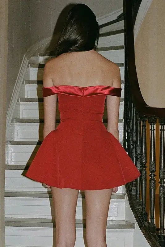 Red Short Party Gown Homecoming Dress birthday dress fg5315
